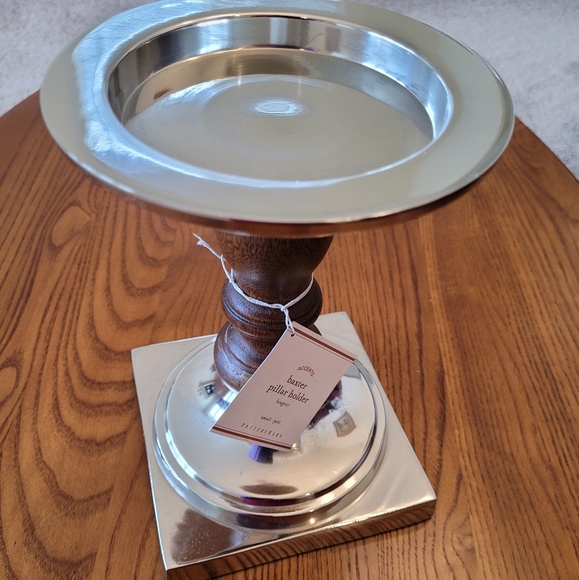 Pottery Barn pillar candle holder, NEW